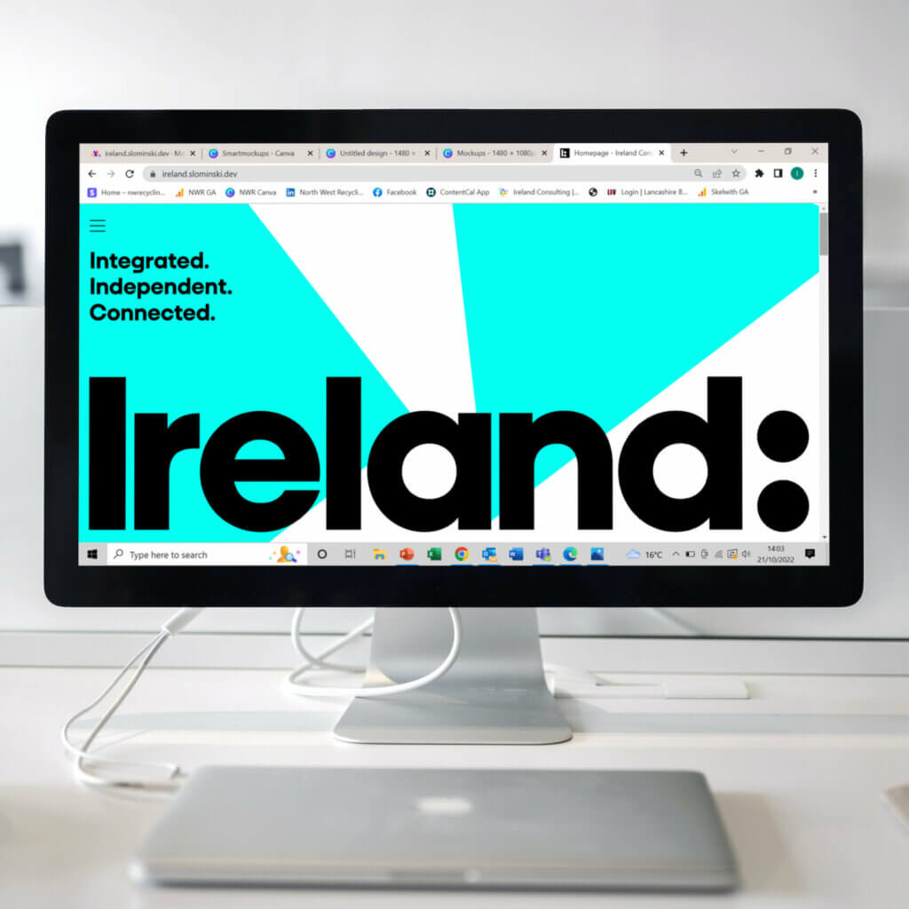 Ireland Consulting Website on IMac